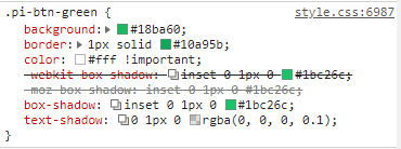 Mudando a cor de um elemento HTML no Developer Tools