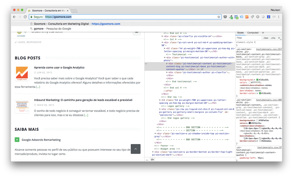 Altere qualquer coisa com o Elements