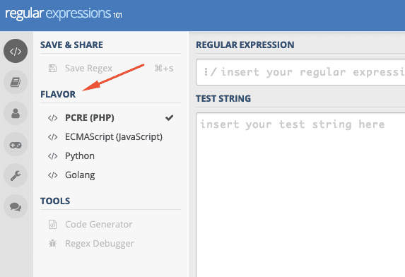Ferramenta de testes para expressões regulares