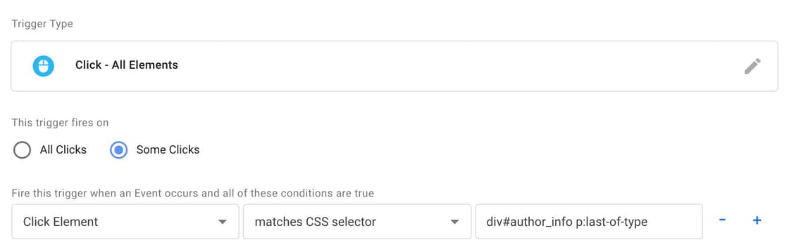 Seletor CSS: div#author_info p:last-of-type