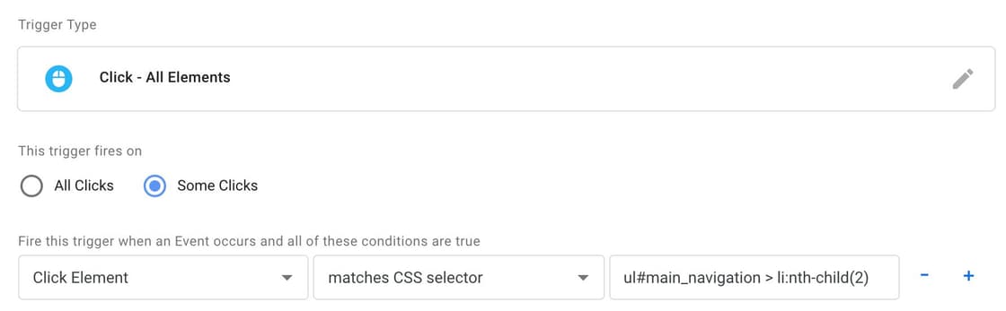 Seletor CSS: ul#main_navigation > li:nth-child(2)