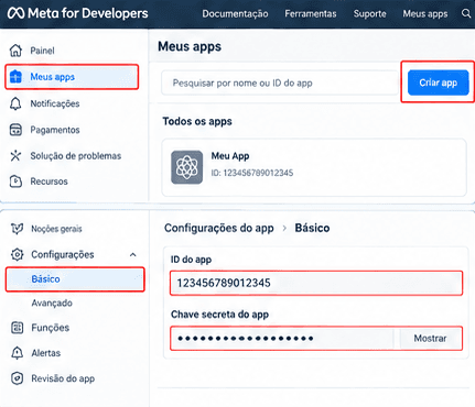 Criar um App no Meta for Developers